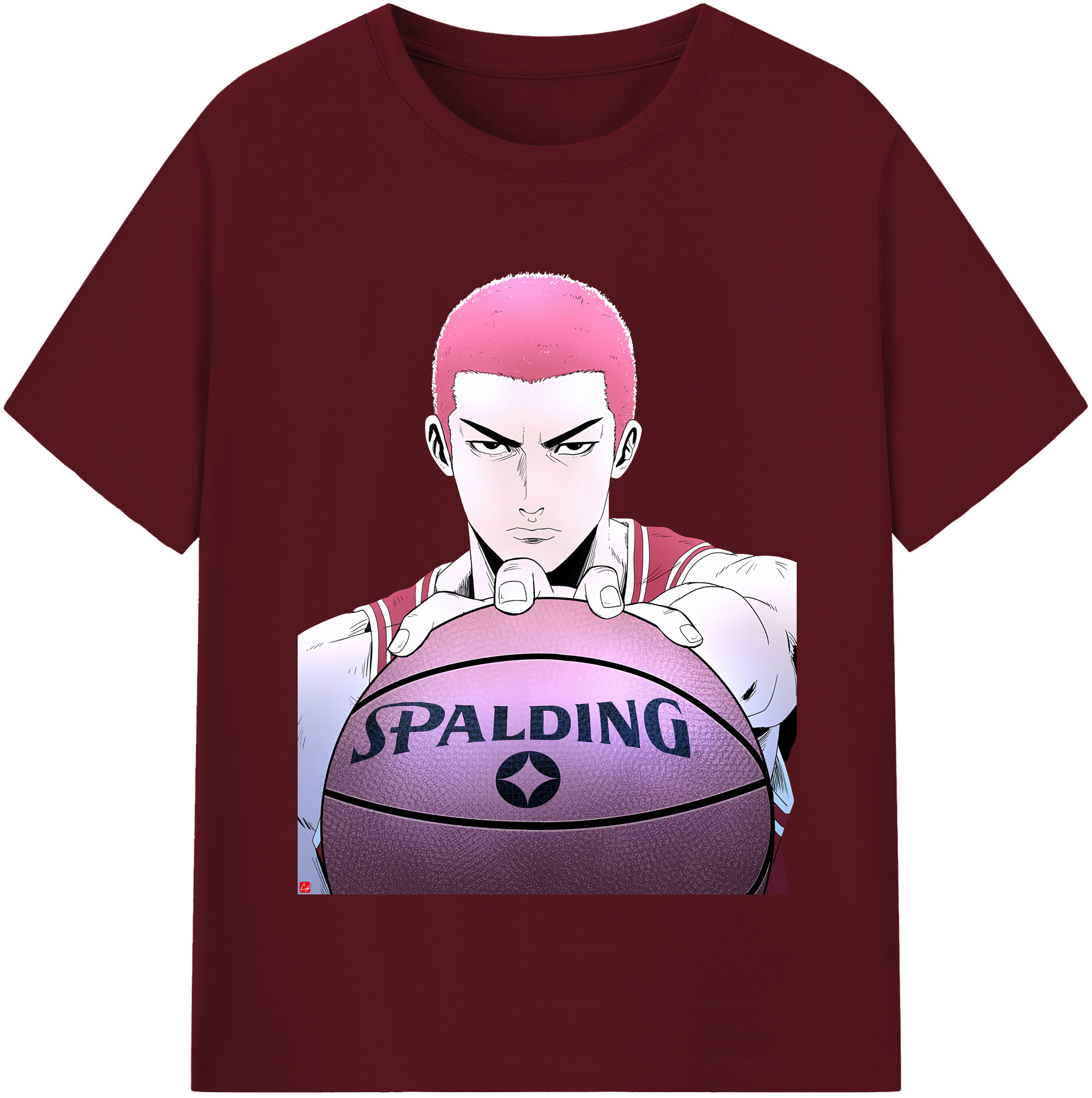 SLAM DUNK／スラムダンク 綿100％半袖Tシャツ（フロントプリント）